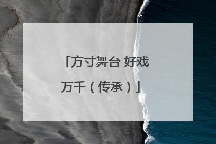 方寸舞台 好戏万千（传承）
