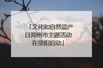 文化和自然遗产日郑州市主题活动在荥阳启动