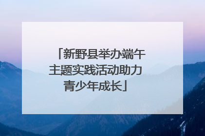 新野县举办端午主题实践活动助力青少年成长