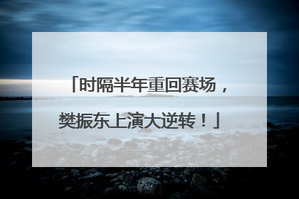时隔半年重回赛场，樊振东上演大逆转！