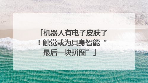 机器人有电子皮肤了！触觉或为具身智能“最后一块拼图”