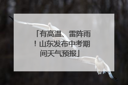 有高温、雷阵雨！山东发布中考期间天气预报