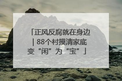 正风反腐就在身边｜88个村摸清家底变“闲”为“宝”