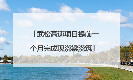 武松高速项目提前一个月完成现浇梁浇筑