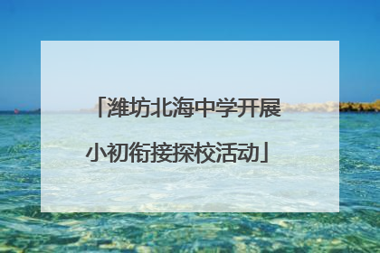 潍坊北海中学开展小初衔接探校活动