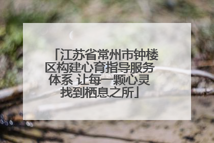 江苏省常州市钟楼区构建心育指导服务体系 让每一颗心灵找到栖息之所