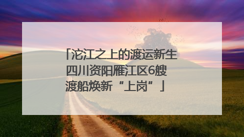 沱江之上的渡运新生 四川资阳雁江区6艘渡船焕新“上岗”