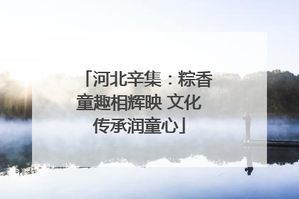 河北辛集：粽香童趣相辉映 文化传承润童心