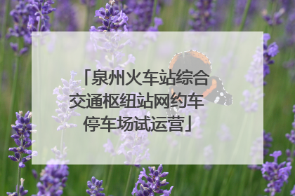 泉州火车站综合交通枢纽站网约车停车场试运营