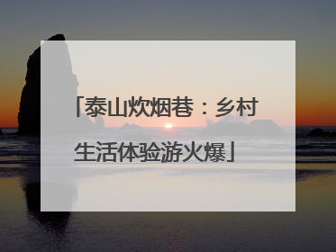 泰山炊烟巷：乡村生活体验游火爆