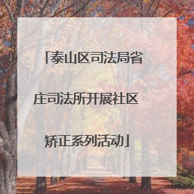 泰山区司法局省庄司法所开展社区矫正系列活动