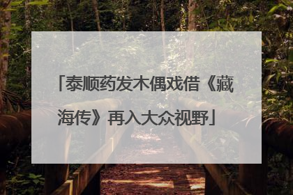 泰顺药发木偶戏借《藏海传》再入大众视野