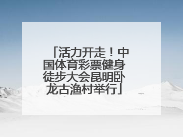 活力开走！中国体育彩票健身徒步大会昆明卧龙古渔村举行