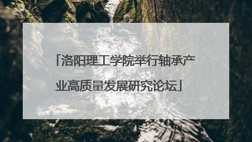 洛阳理工学院举行轴承产业高质量发展研究论坛