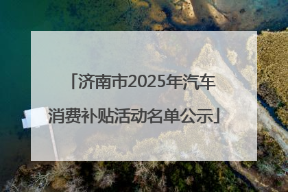 济南市2025年汽车消费补贴活动名单公示