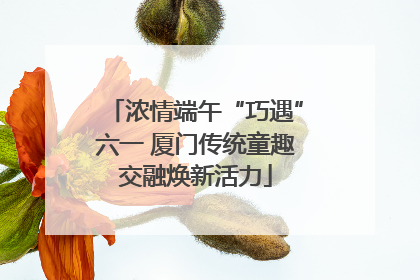 浓情端午“巧遇”六一 厦门传统童趣交融焕新活力