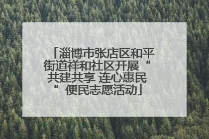 淄博市张店区和平街道祥和社区开展“共建共享 连心惠民”便民志愿活动