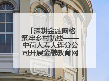 深耕金融网格 筑牢乡村防线——中荷人寿大连分公司开展金融教育网格化宣传活动