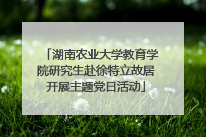 湖南农业大学教育学院研究生赴徐特立故居开展主题党日活动