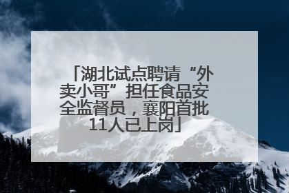 湖北试点聘请“外卖小哥”担任食品安全监督员，襄阳首批11人已上岗