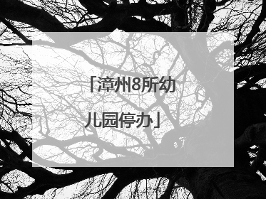 漳州8所幼儿园停办