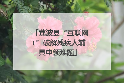 荔波县“互联网+”破解残疾人辅具申领难题