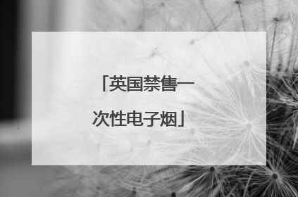 英国禁售一次性电子烟