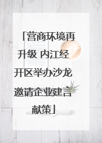营商环境再升级 内江经开区举办沙龙邀请企业建言献策
