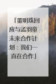 董明珠回应与孟羽童未来合作计划：我们一直在合作