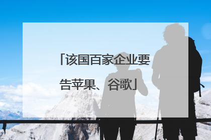 该国百家企业要告苹果、谷歌