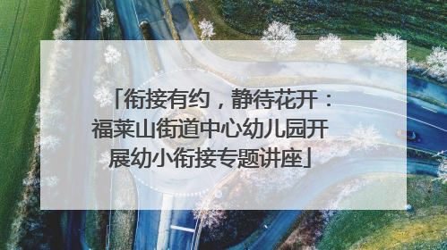 衔接有约，静待花开：福莱山街道中心幼儿园开展幼小衔接专题讲座