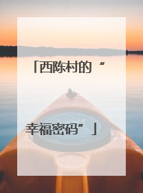 西陈村的“幸福密码”