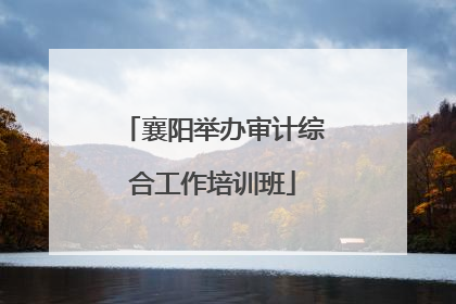 襄阳举办审计综合工作培训班