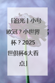 追光丨小号欧冠？小世界杯？2025世俱杯6大看点