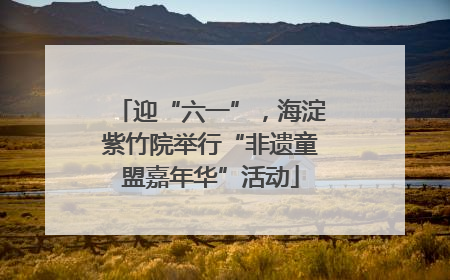 迎“六一”，海淀紫竹院举行“非遗童盟嘉年华”活动
