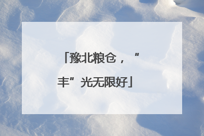 豫北粮仓，“丰”光无限好