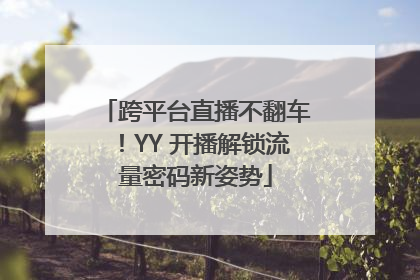 跨平台直播不翻车！YY 开播解锁流量密码新姿势