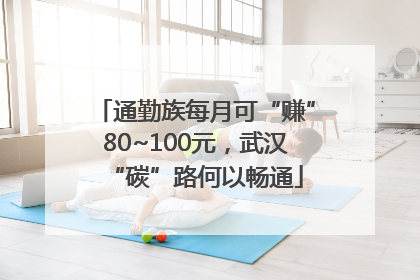 通勤族每月可“赚”80~100元，武汉“碳”路何以畅通