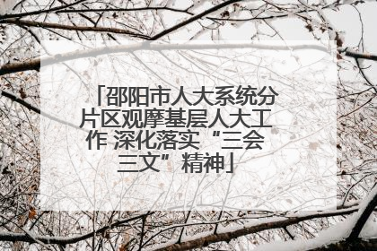 邵阳市人大系统分片区观摩基层人大工作 深化落实“三会三文”精神