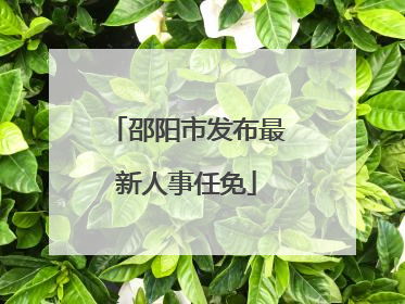 邵阳市发布最新人事任免