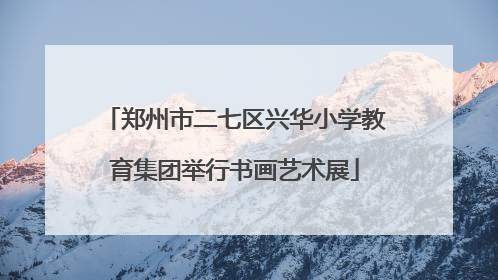 郑州市二七区兴华小学教育集团举行书画艺术展