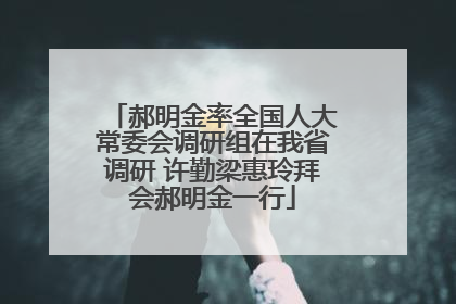郝明金率全国人大常委会调研组在我省调研 许勤梁惠玲拜会郝明金一行