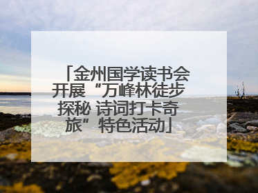 金州国学读书会开展“万峰林徒步探秘 诗词打卡奇旅”特色活动