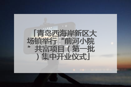 青岛西海岸新区大场镇举行“前河小院”共富项目（第一批）集中开业仪式