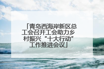 青岛西海岸新区总工会召开工会助力乡村振兴“十大行动”工作推进会议
