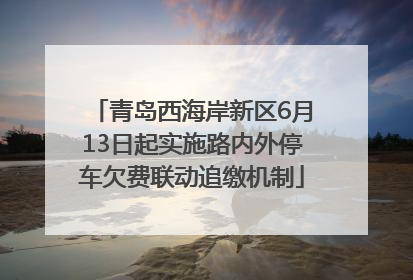 青岛西海岸新区6月13日起实施路内外停车欠费联动追缴机制