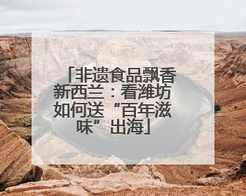 非遗食品飘香新西兰：看潍坊如何送“百年滋味”出海