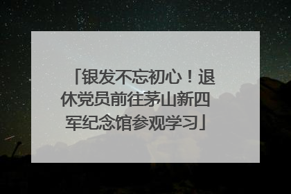 银发不忘初心！退休党员前往茅山新四军纪念馆参观学习