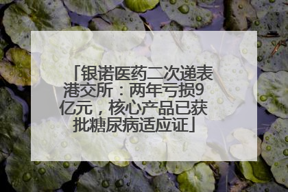银诺医药二次递表港交所：两年亏损9亿元，核心产品已获批糖尿病适应证