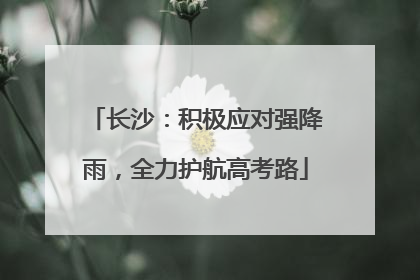 长沙：积极应对强降雨，全力护航高考路